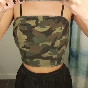 Dolls kill crop camo top
